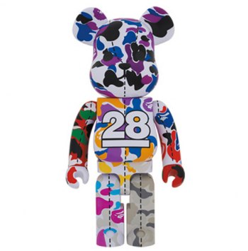 28th Anniversary Bearbrick BAPE Camo #2 Blue 1000%